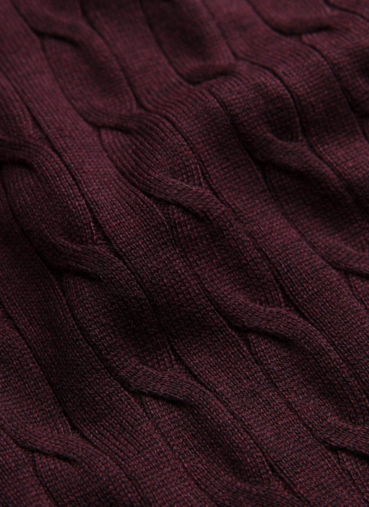 Merino Cable John Zip - 48 Wine Red