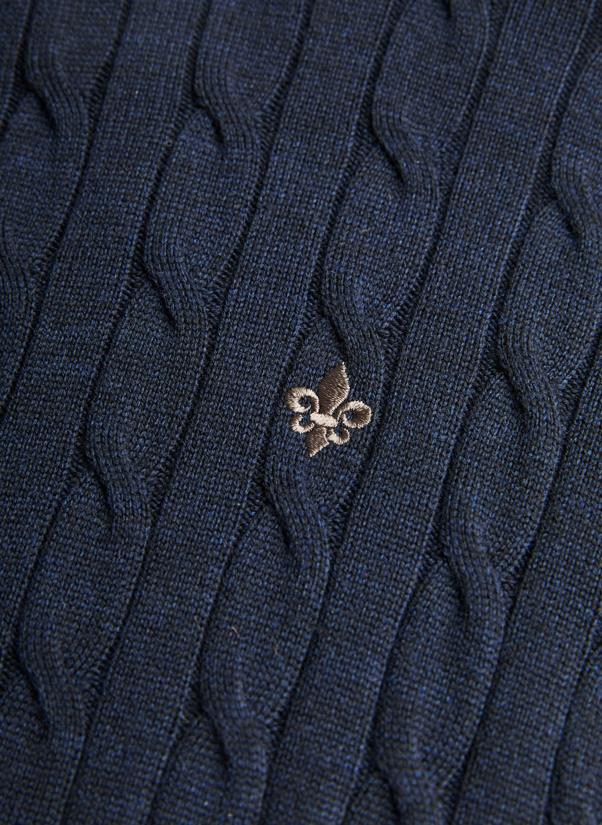 Merino Cable John Zip - 60 Navy
