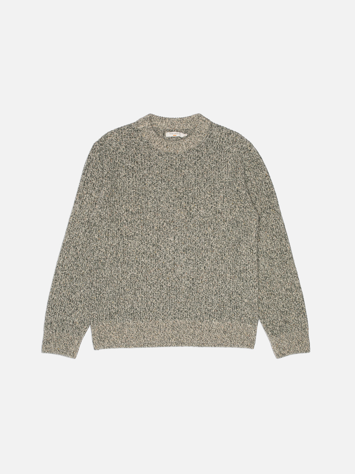 August Rib Wool Sweater Green Melange - Green Melange