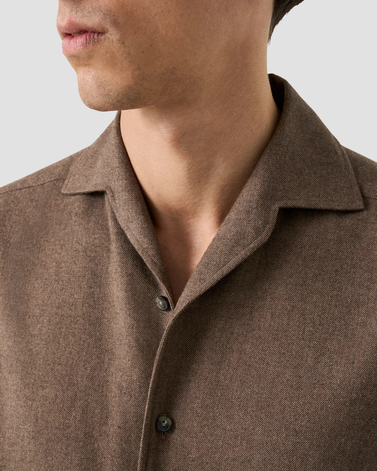Casual fit Flanellskjorta - Brown