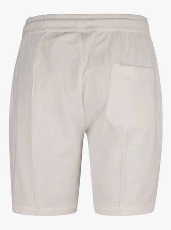 Vita herrshorts i bomull med bakficka och resårmidja, klassiskt snitt