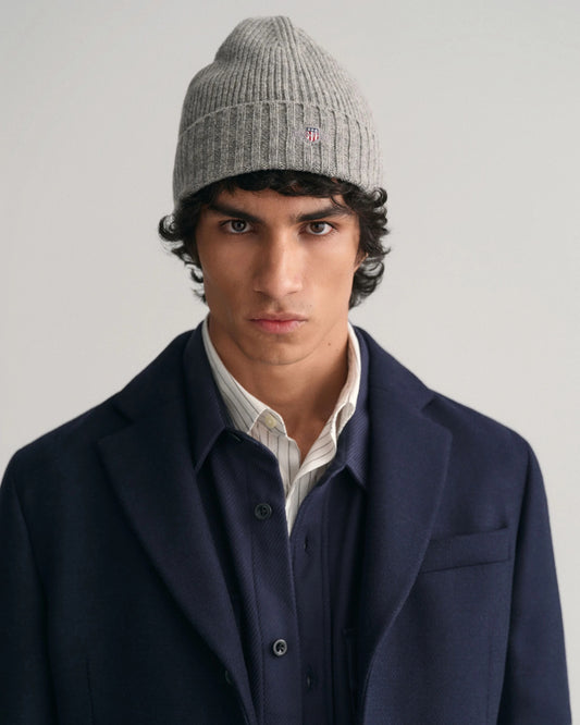 Wool Beanie - Grey Melange