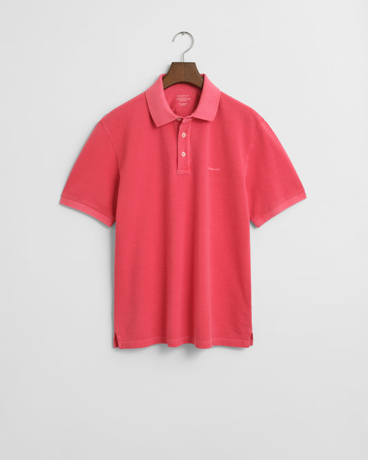 SUNFADED SS POLO - 648 Watermelon Red