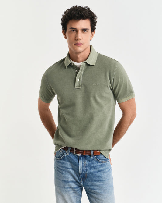 SUNFADED SS POLO - 362 KALAMATA GREEN