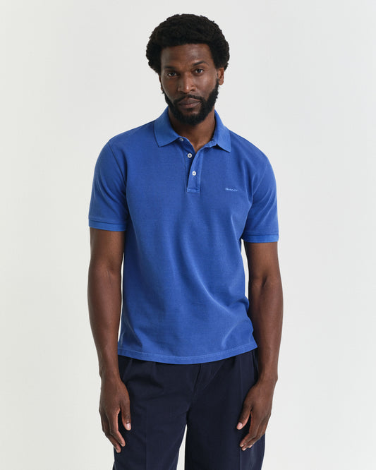 SUNFADED SS POLO - 407 RICH BLUE