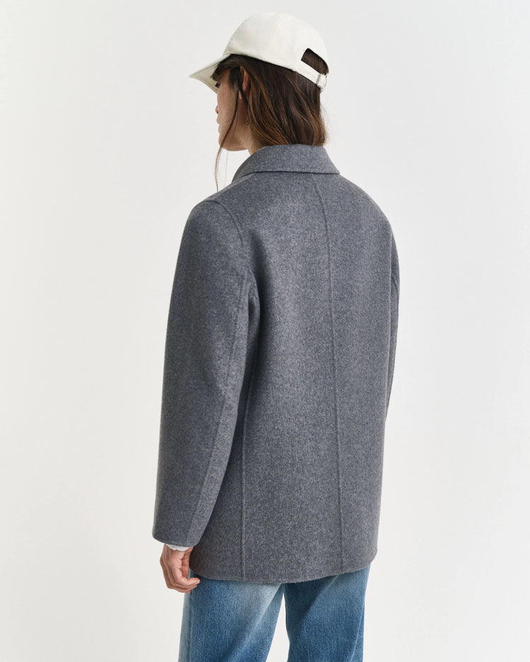 Skepparjacka med handsydda detaljer - Gråmelerad