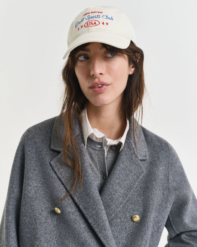 Skepparjacka med handsydda detaljer - Gråmelerad