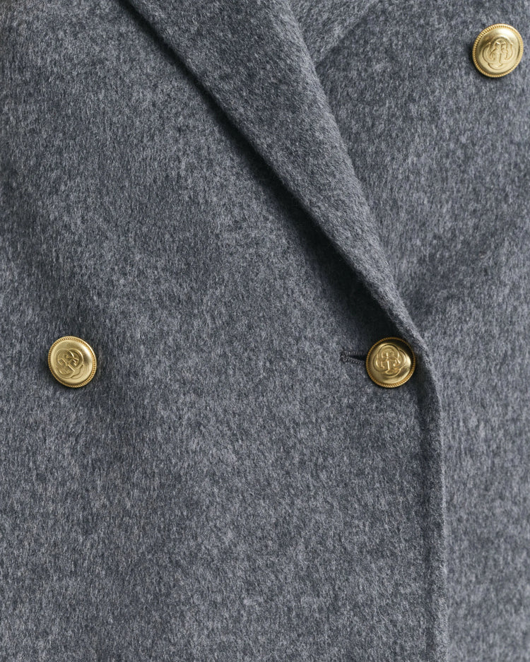 Skepparjacka med handsydda detaljer - Gråmelerad