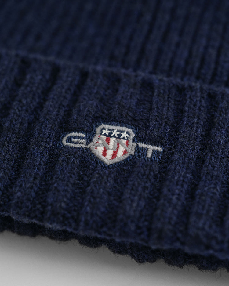 Wool Beanie - Marine