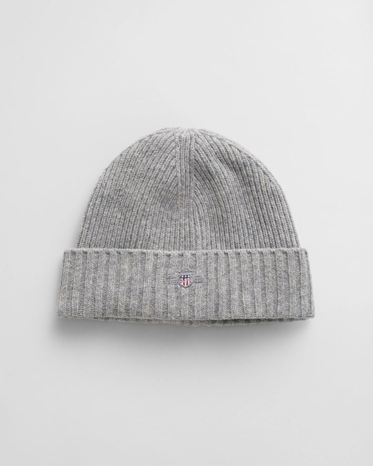 Wool Beanie - Grey Melange