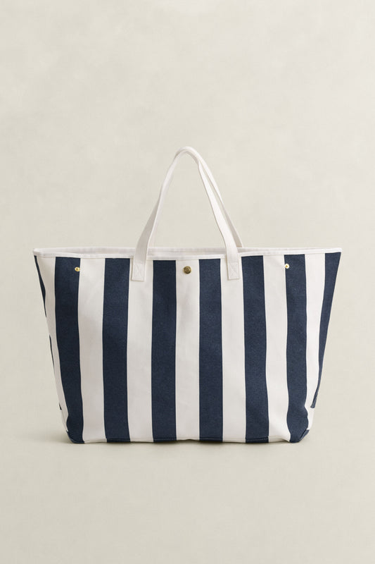 AOP CANVAS BEACH BAG - NAVY