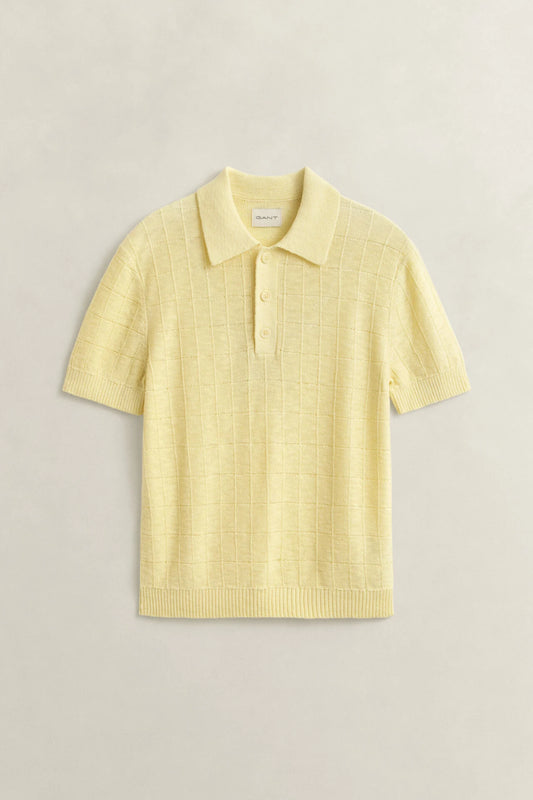 REG SHIELD SS PIQUE POLO - 713 VANILLA YELLOW