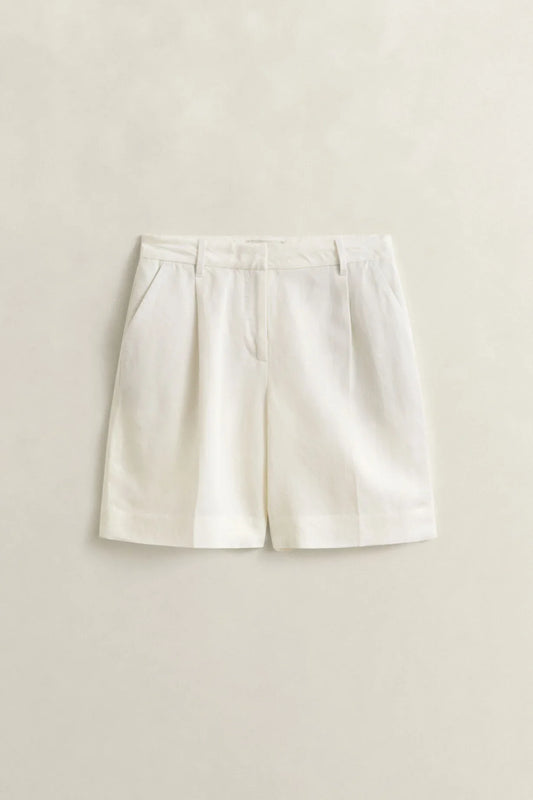 Vita linne shorts herr klassiska