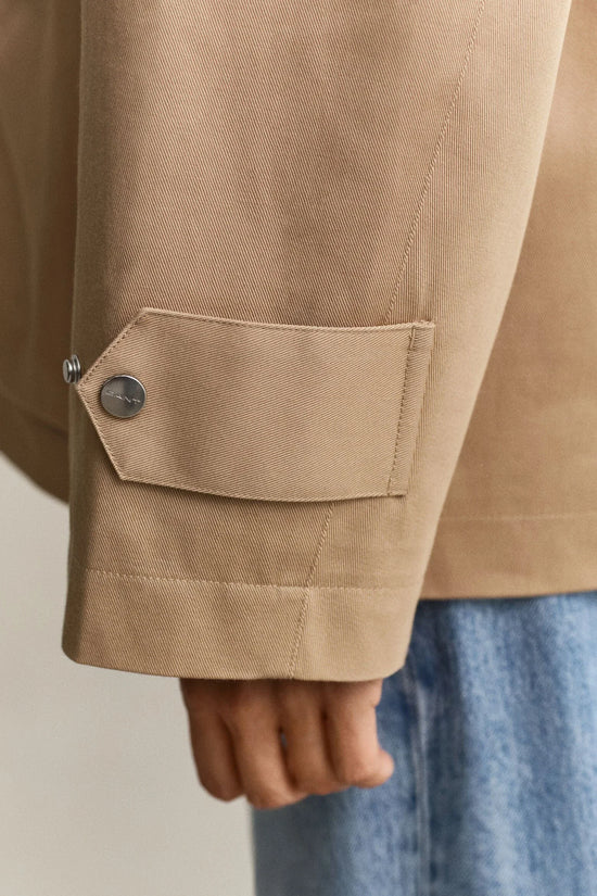Gant beige jacka herr, knappdetalj ärm, klassiskt snitt