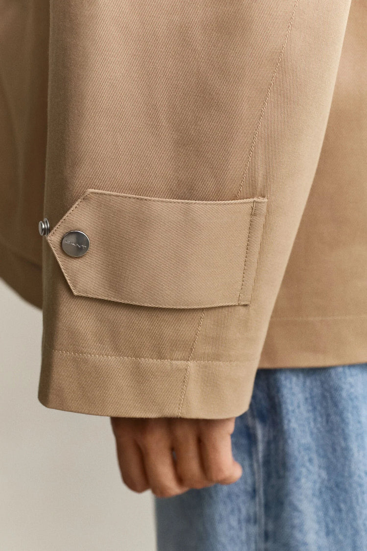 Gant beige jacka herr, knappdetalj ärm, klassiskt snitt