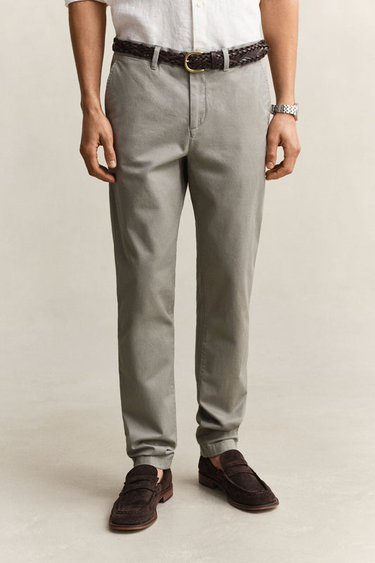 SLIM CLASSIC CHINOS - PEWTER GREY
