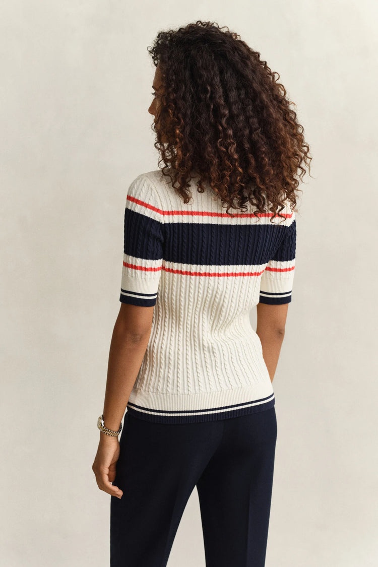 COTTON CABLE SS RUGGER - CREAM