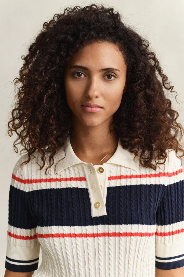 COTTON CABLE SS RUGGER - CREAM