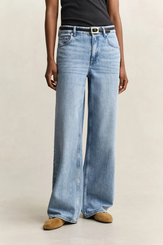 RELAXED JEANS - SEMI LIGHT BLUE BROKEN IN