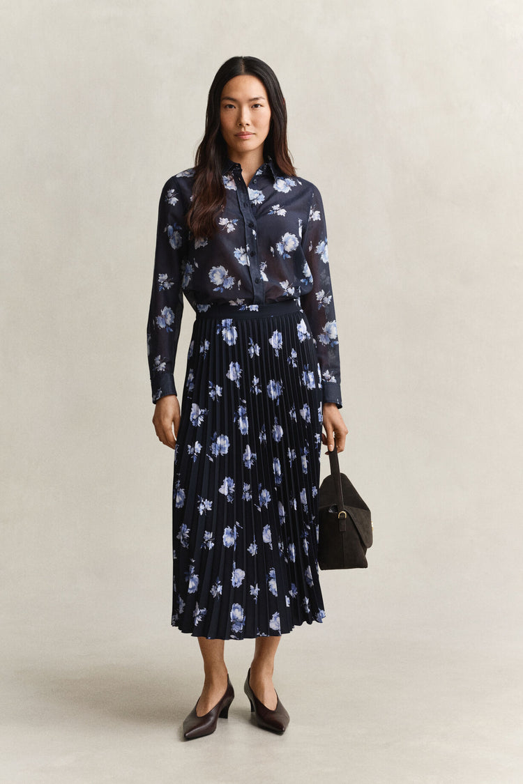 Cotton Silk Shirt - Evening Blue