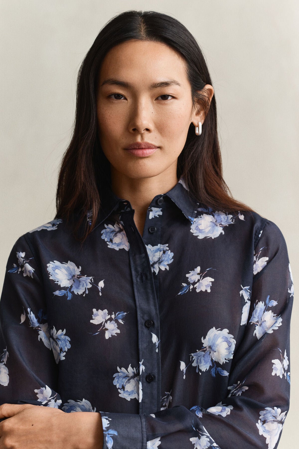 Cotton Silk Shirt - Evening Blue
