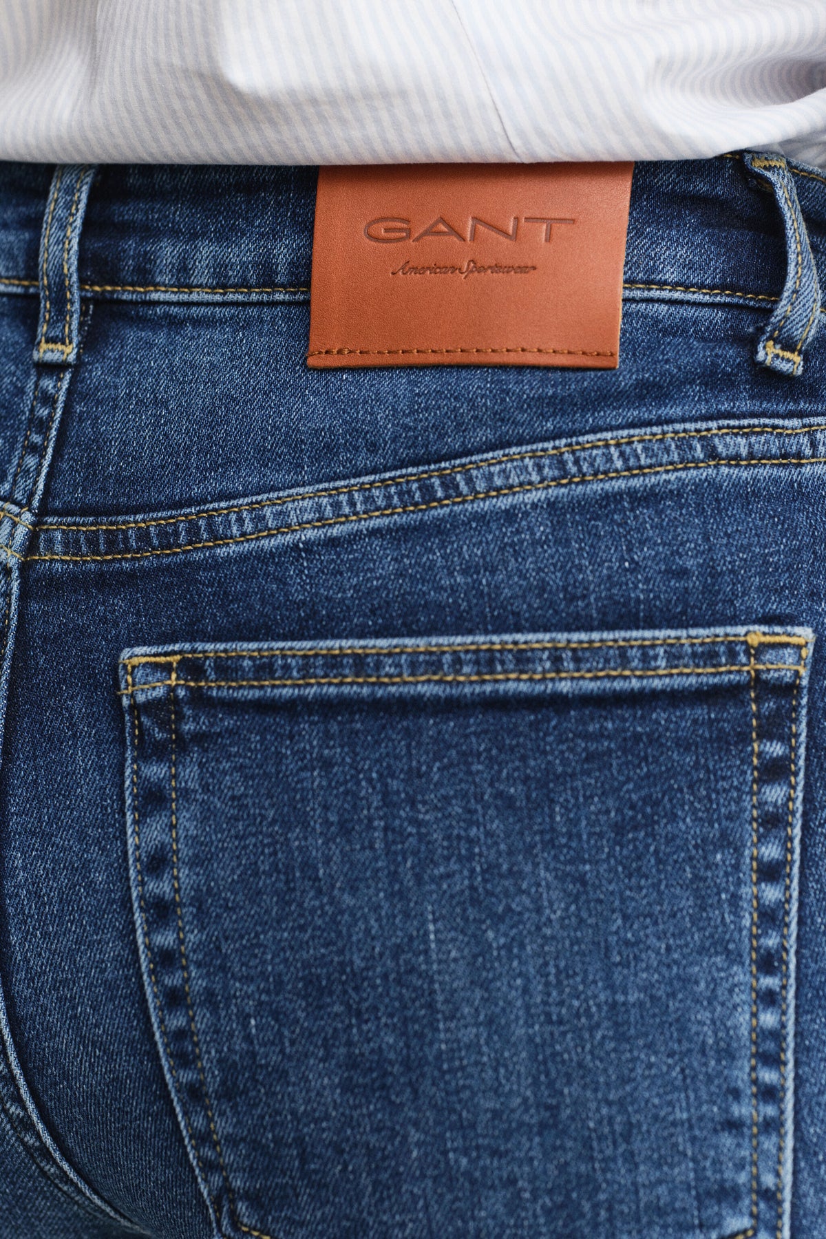 Slim Flared Jeans - Dark Blue Worn In