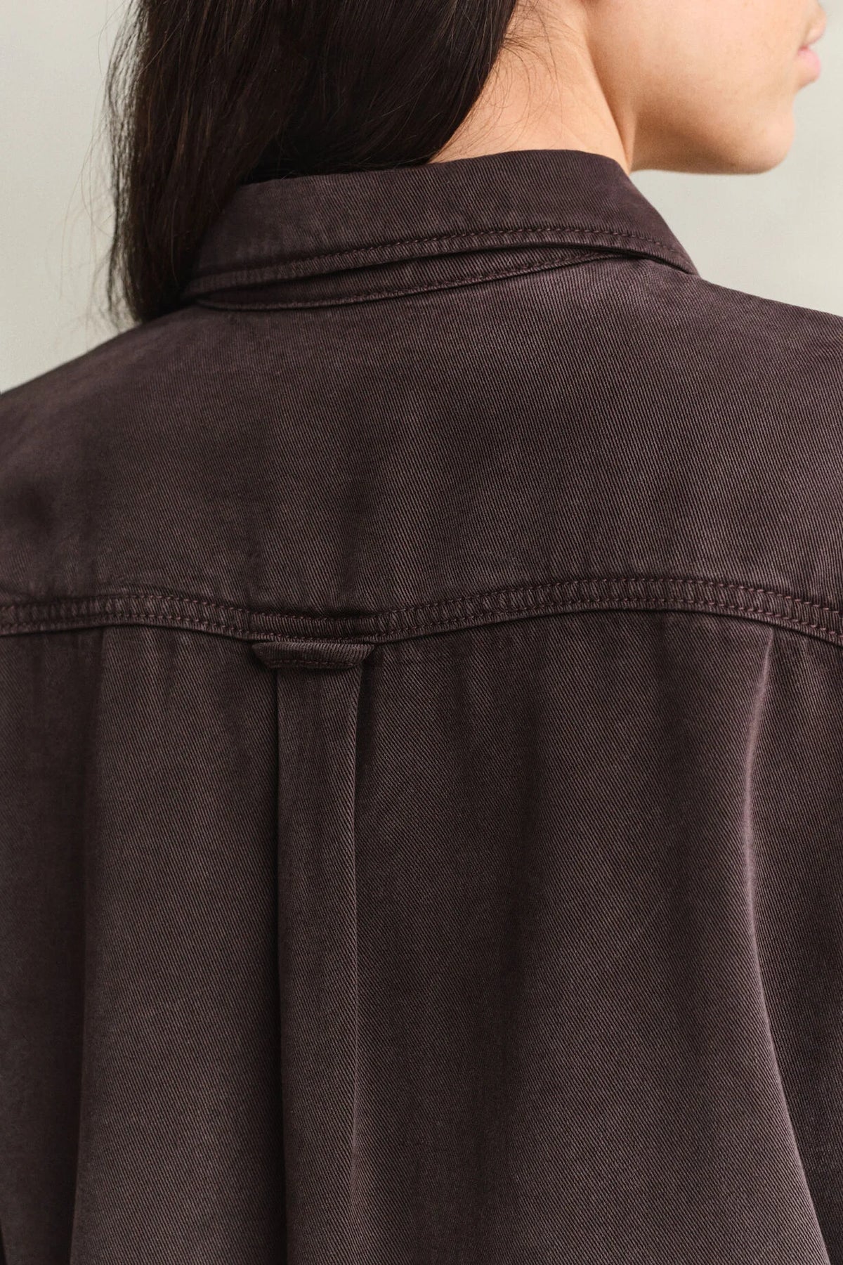 Rodeo shirt i denimtwill - Deep Brown