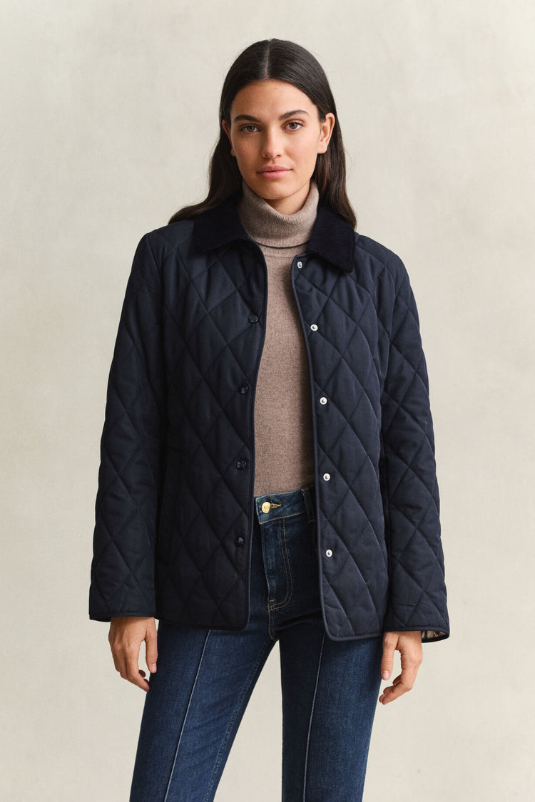 Slim Quilted Jacket - Evening Blue