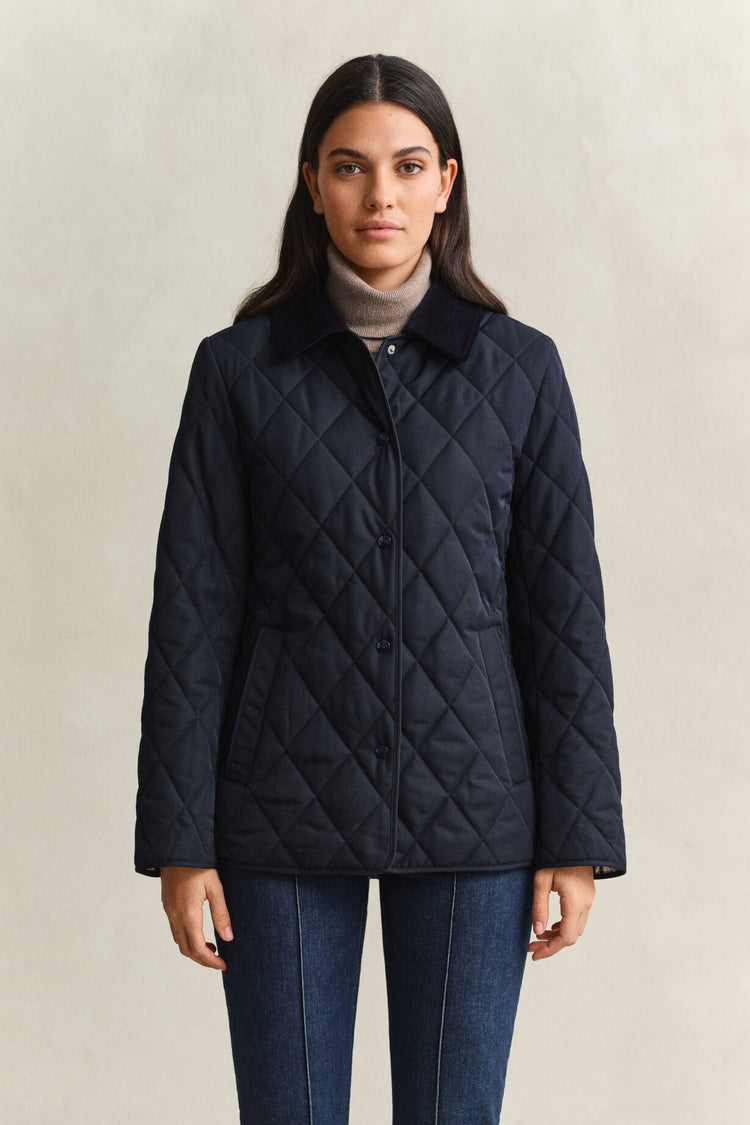 Slim Quilted Jacket - Evening Blue