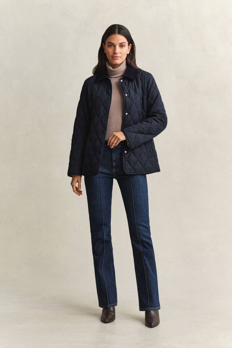 Slim Quilted Jacket - Evening Blue