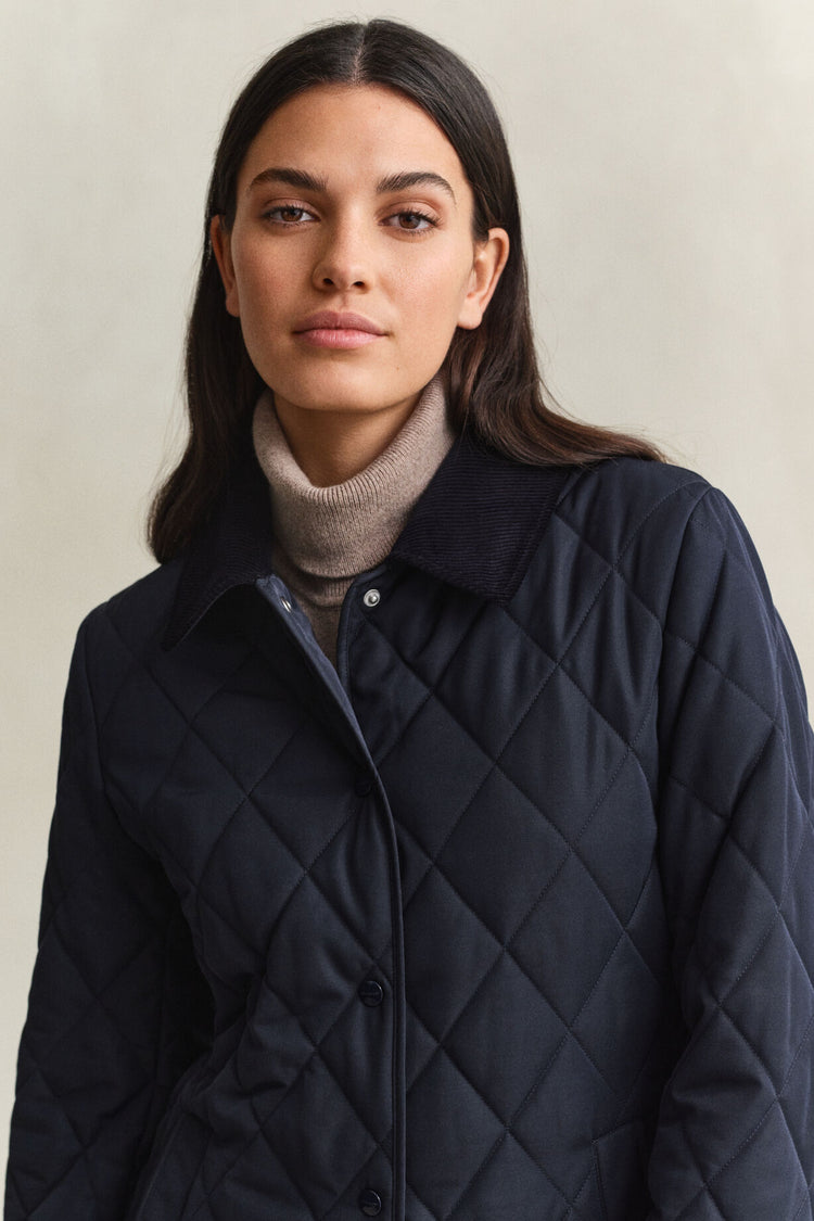 Slim Quilted Jacket - Evening Blue