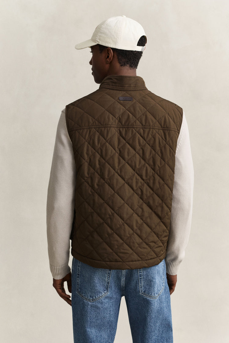Quilted Vest - 217 BLACK BROWN