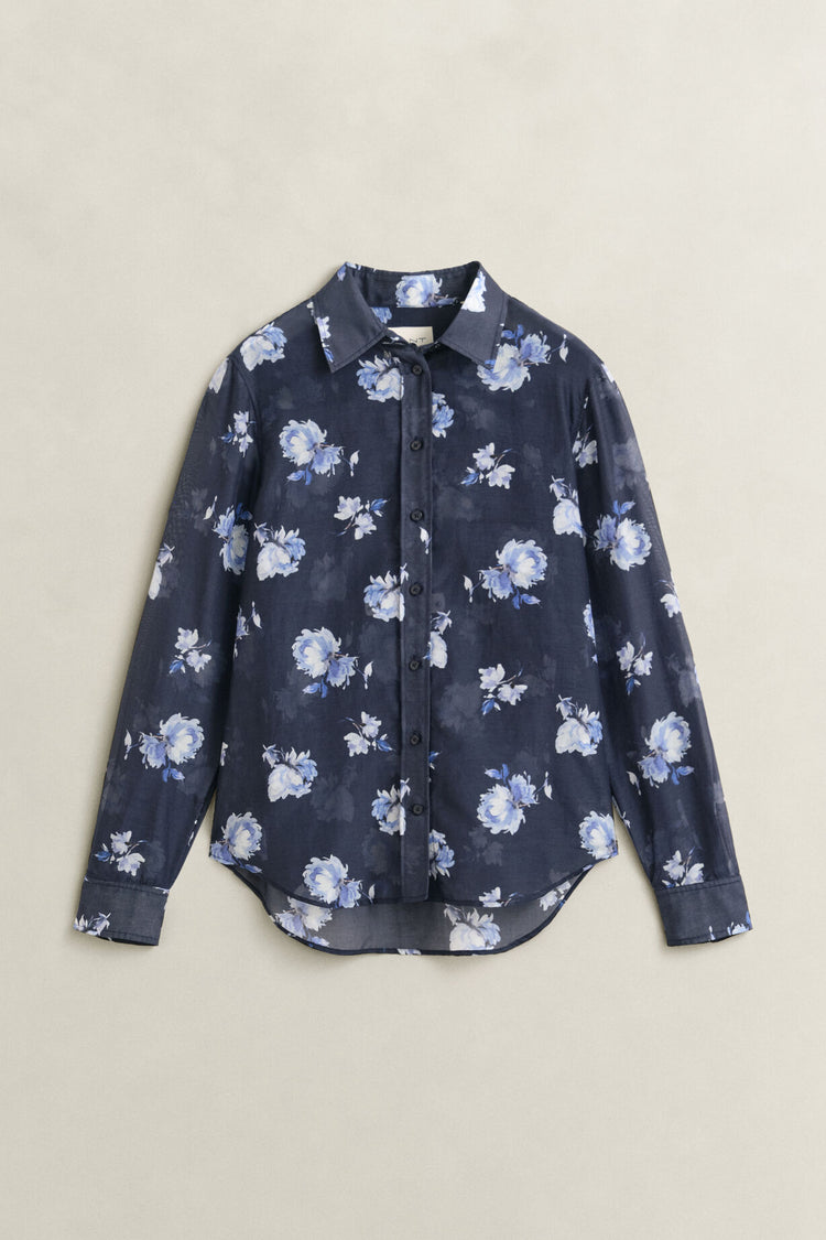 Cotton Silk Shirt - Evening Blue