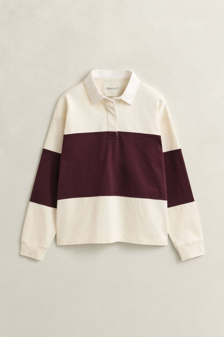 Colorblocked Heavy Rugger - DARKENED WINE