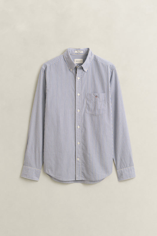 REG POPLIN STRIPE SHIRT - 260 FADED TAUPE