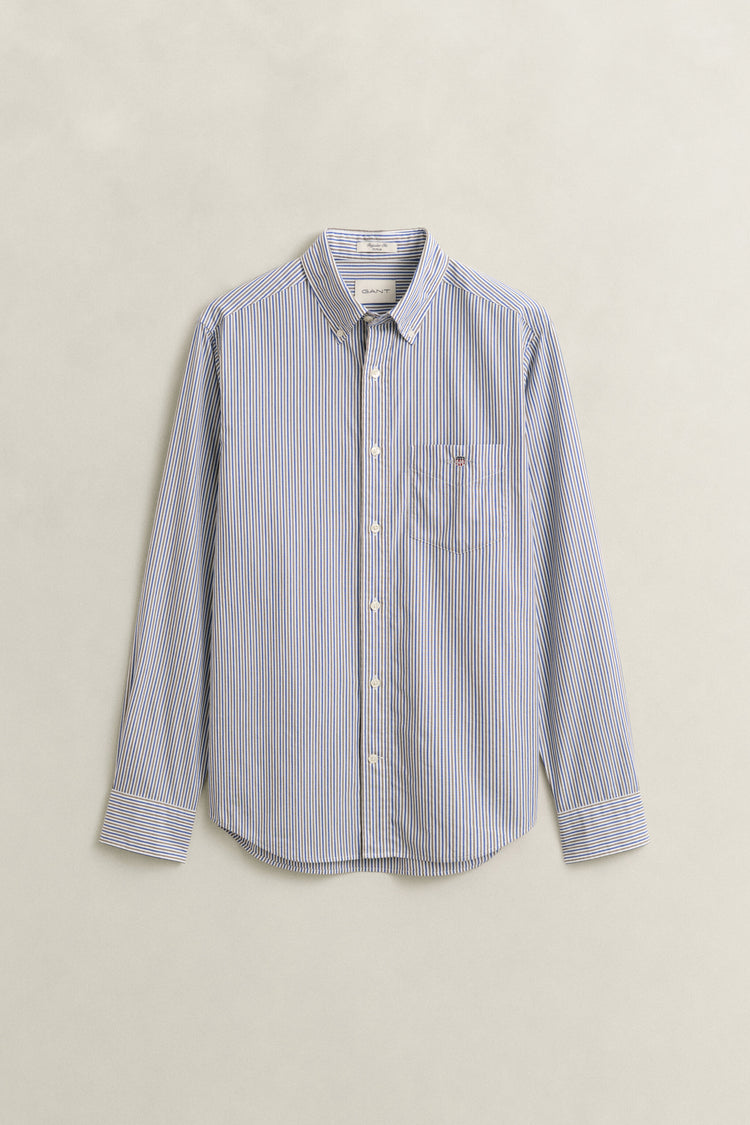 REG POPLIN STRIPE SHIRT - 260 FADED TAUPE