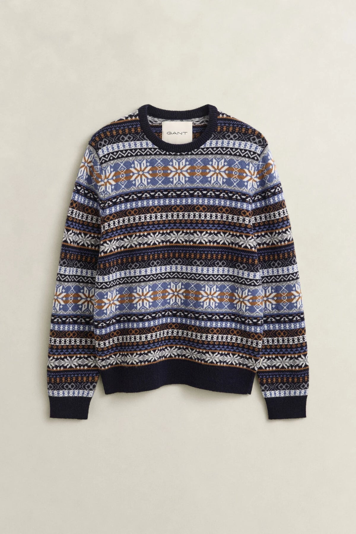 Fair Isle Crew Neck - Evening Blue