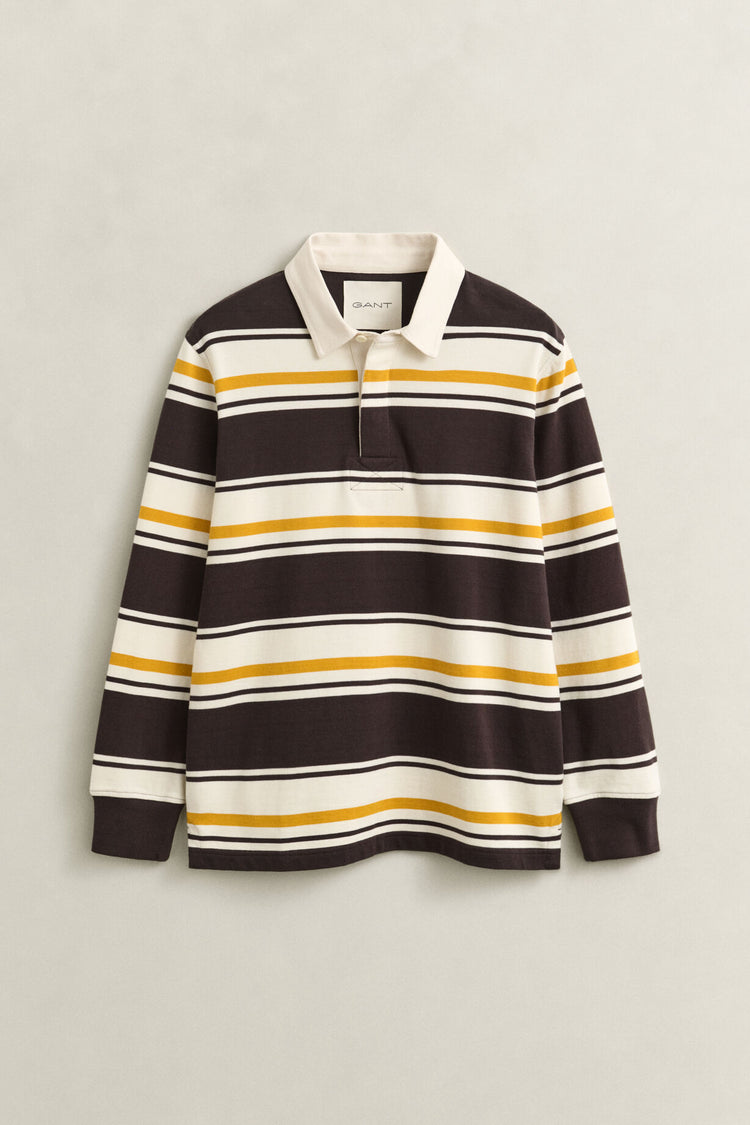 Striped Heavy Rugger - Charred Wood Brown