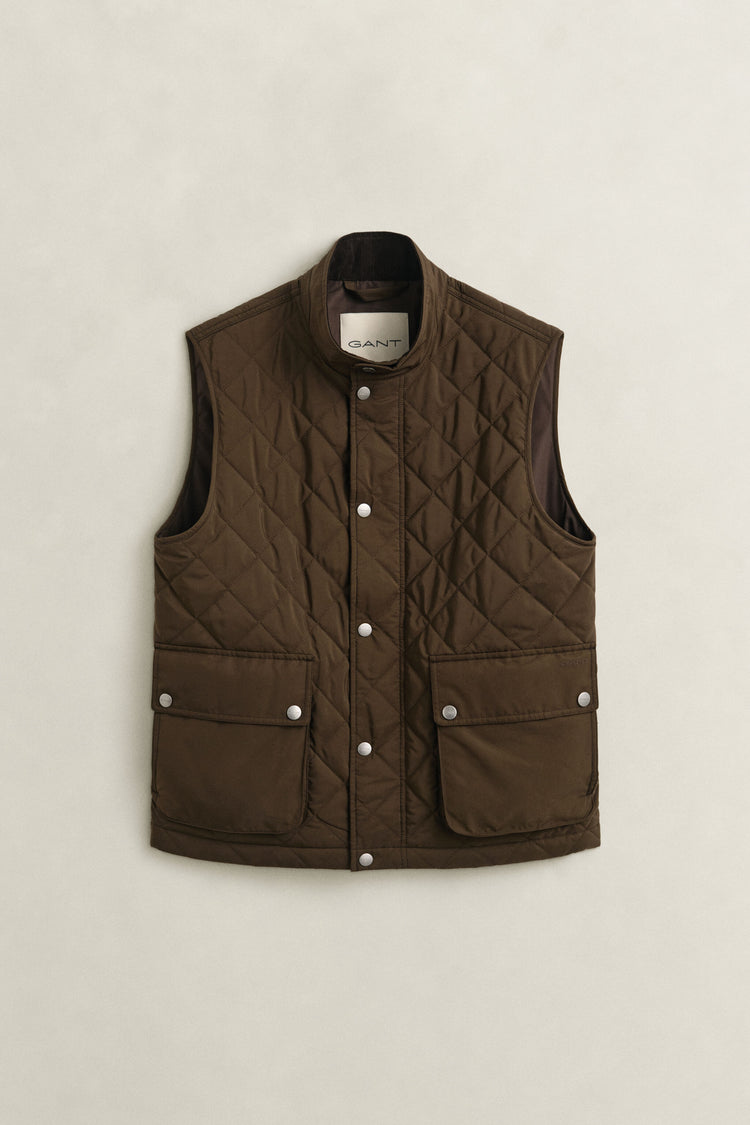 Quilted Vest - 217 BLACK BROWN