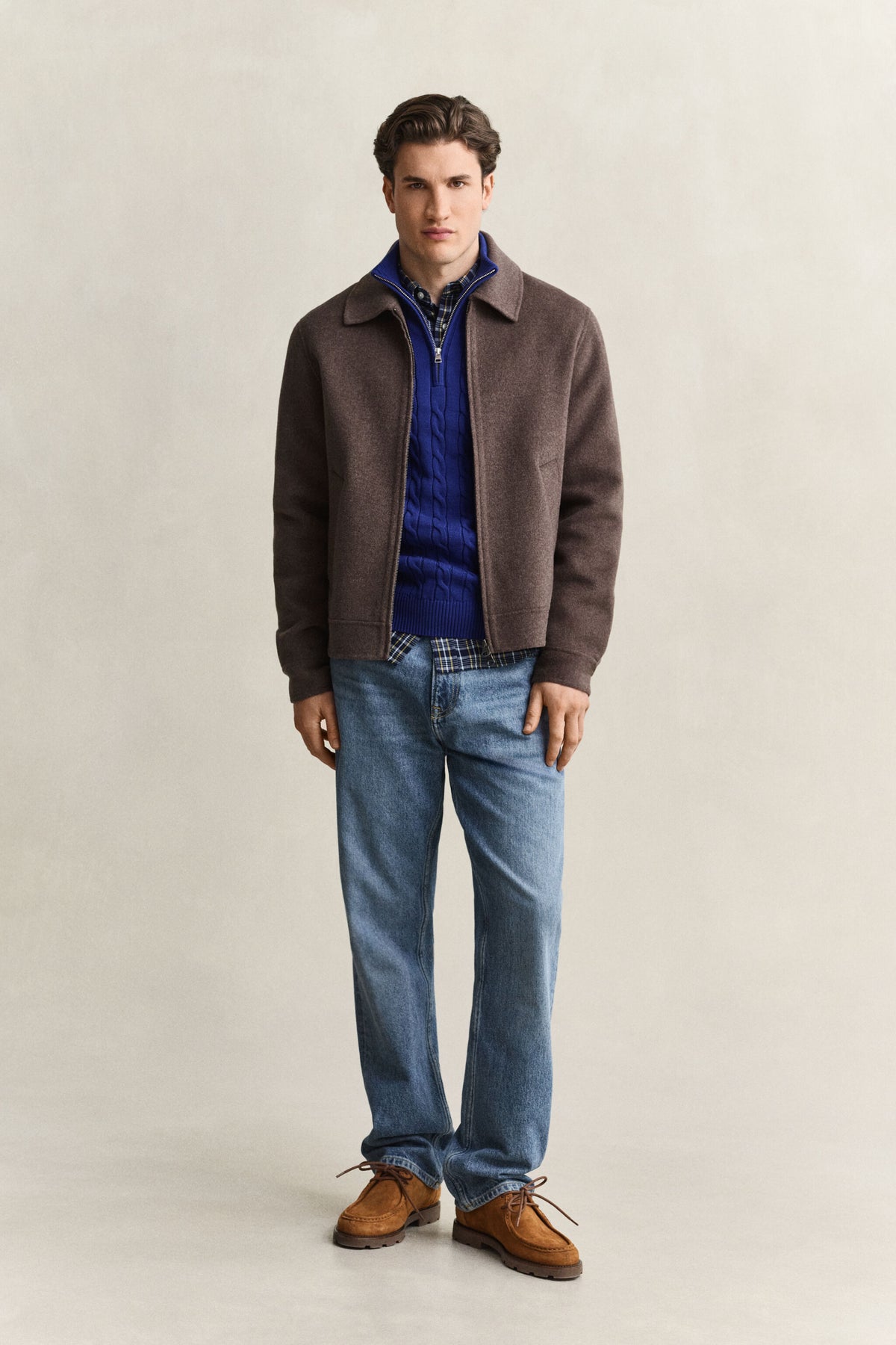 Handstitched Jacket - SHADOW BROWN