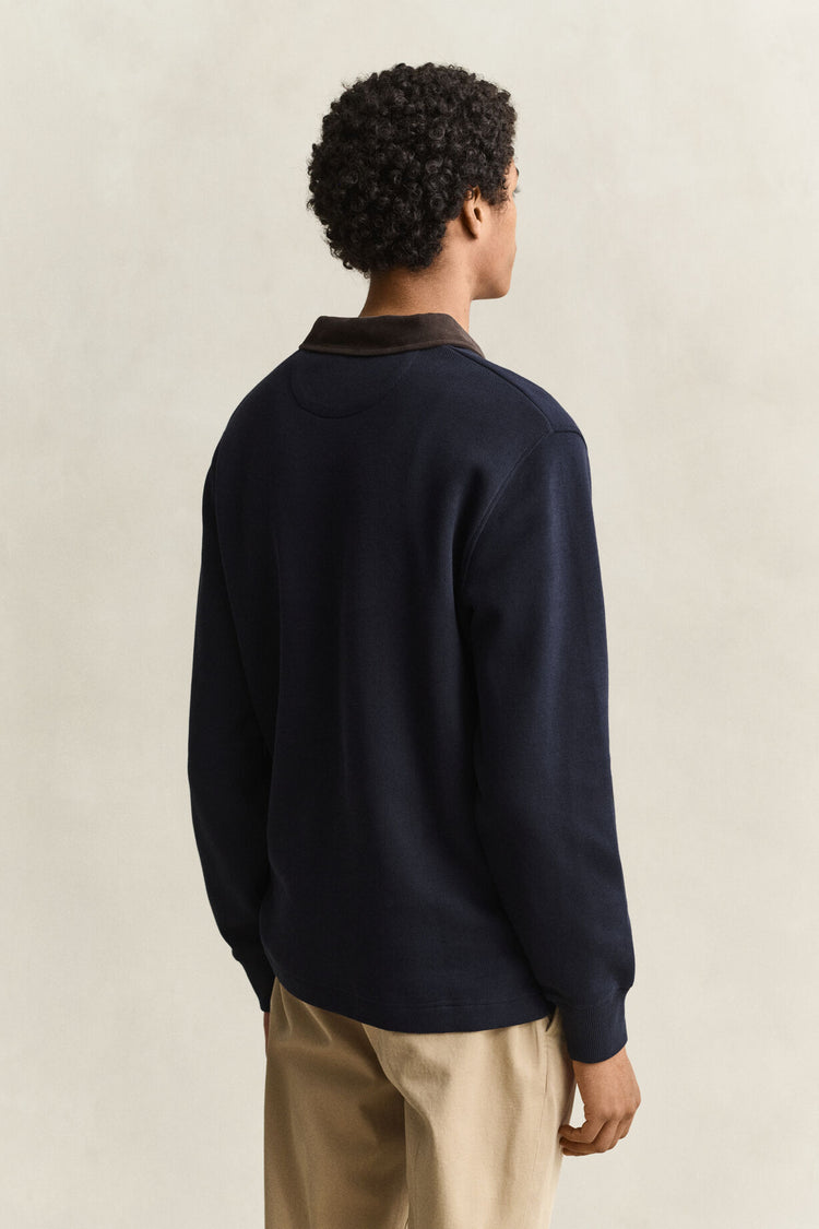 Half Zip Rugger - Evening Blue