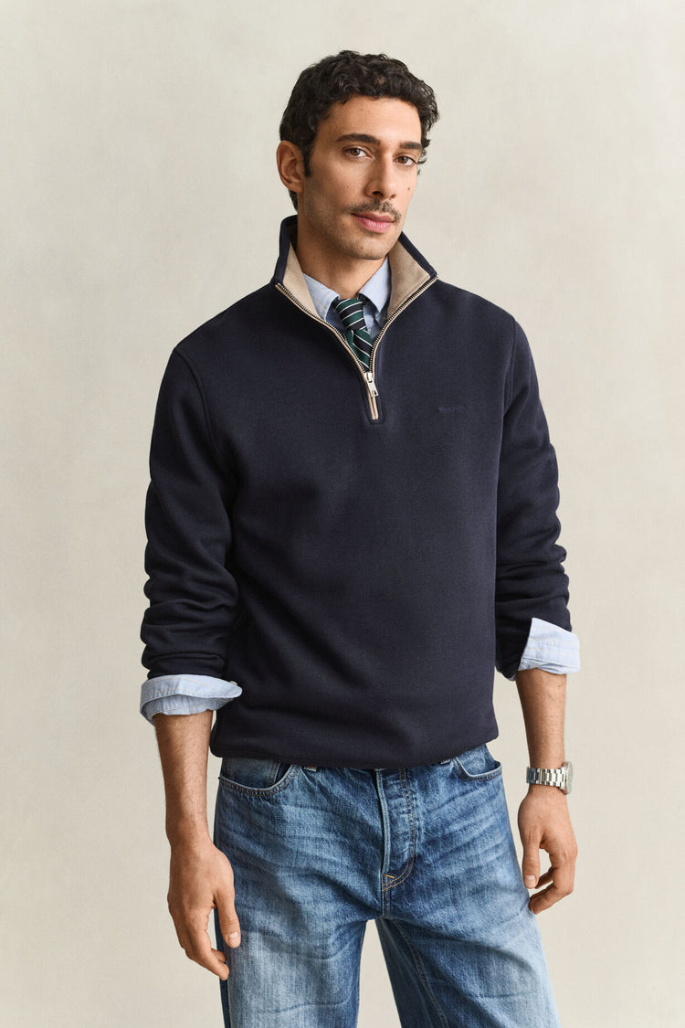 Half Zip Sweater - Evening Blue