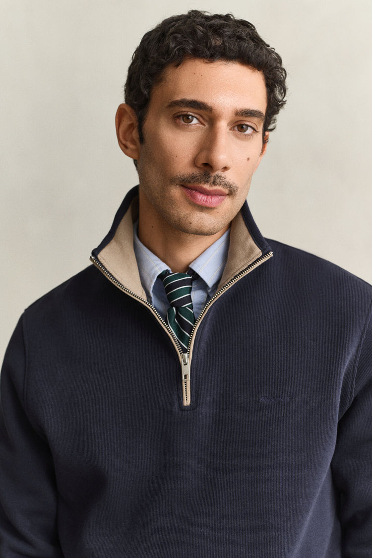 Half Zip Sweater - Evening Blue