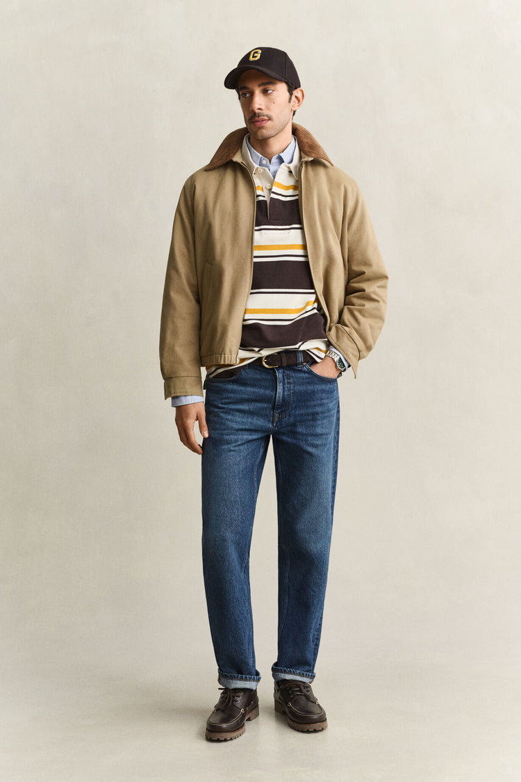 Striped Heavy Rugger - Charred Wood Brown