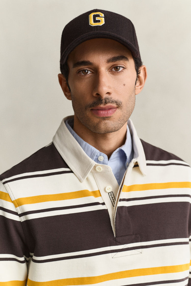 Striped Heavy Rugger - Charred Wood Brown