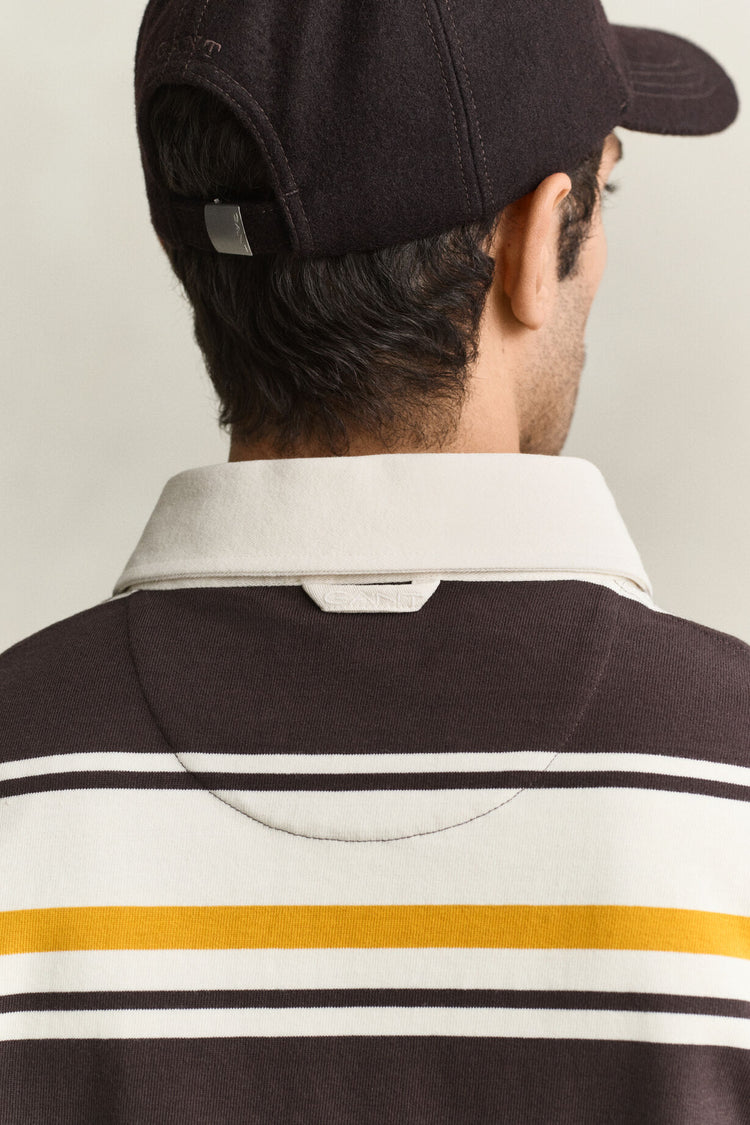 Striped Heavy Rugger - Charred Wood Brown