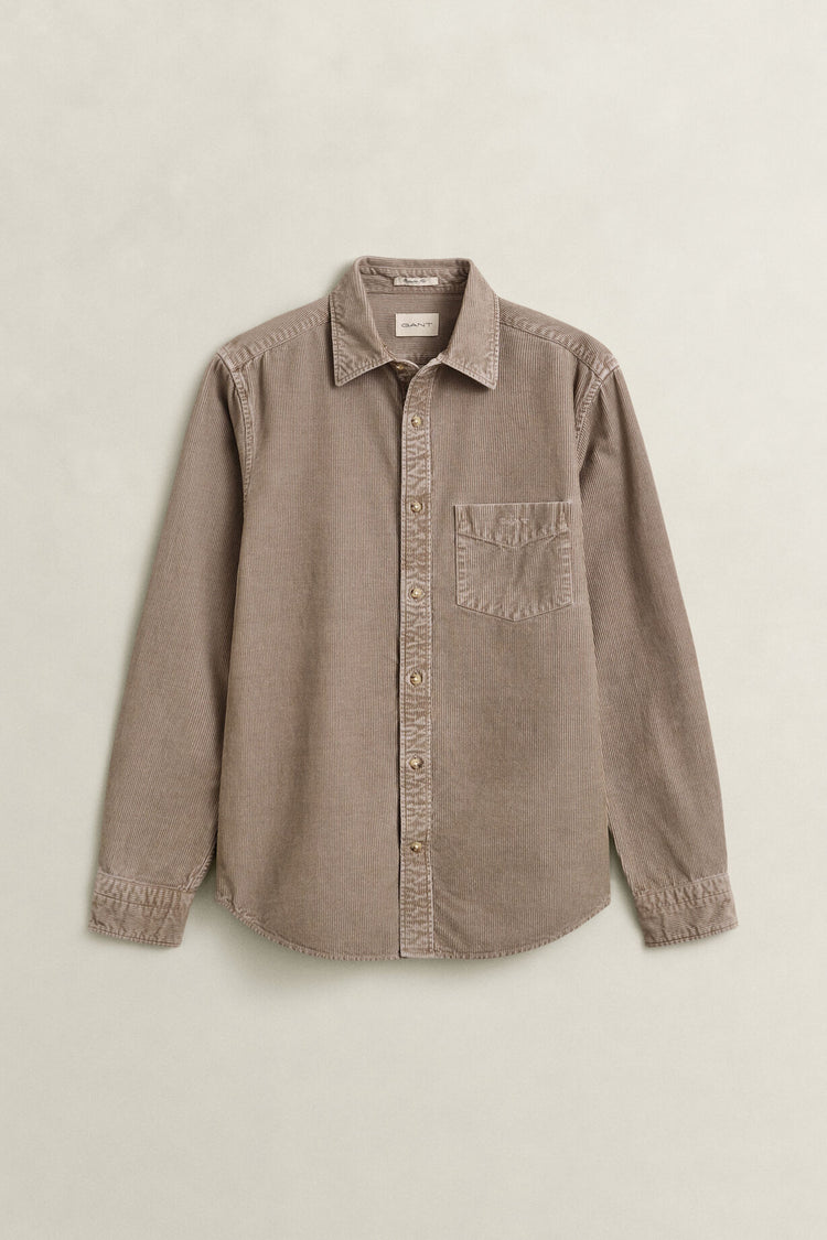 Dyed Cord Shirt - Mist Taupe