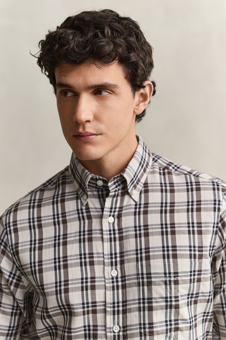 Twill Check Shirt - Sand
