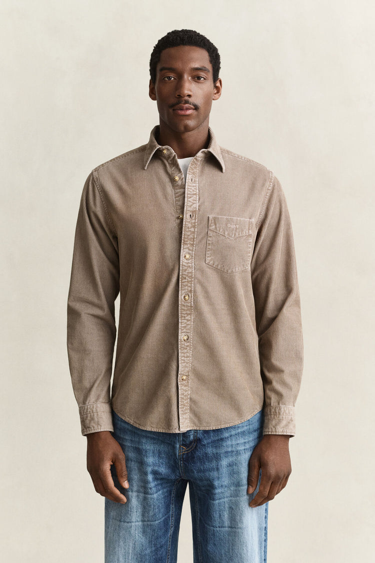 Dyed Cord Shirt - Mist Taupe