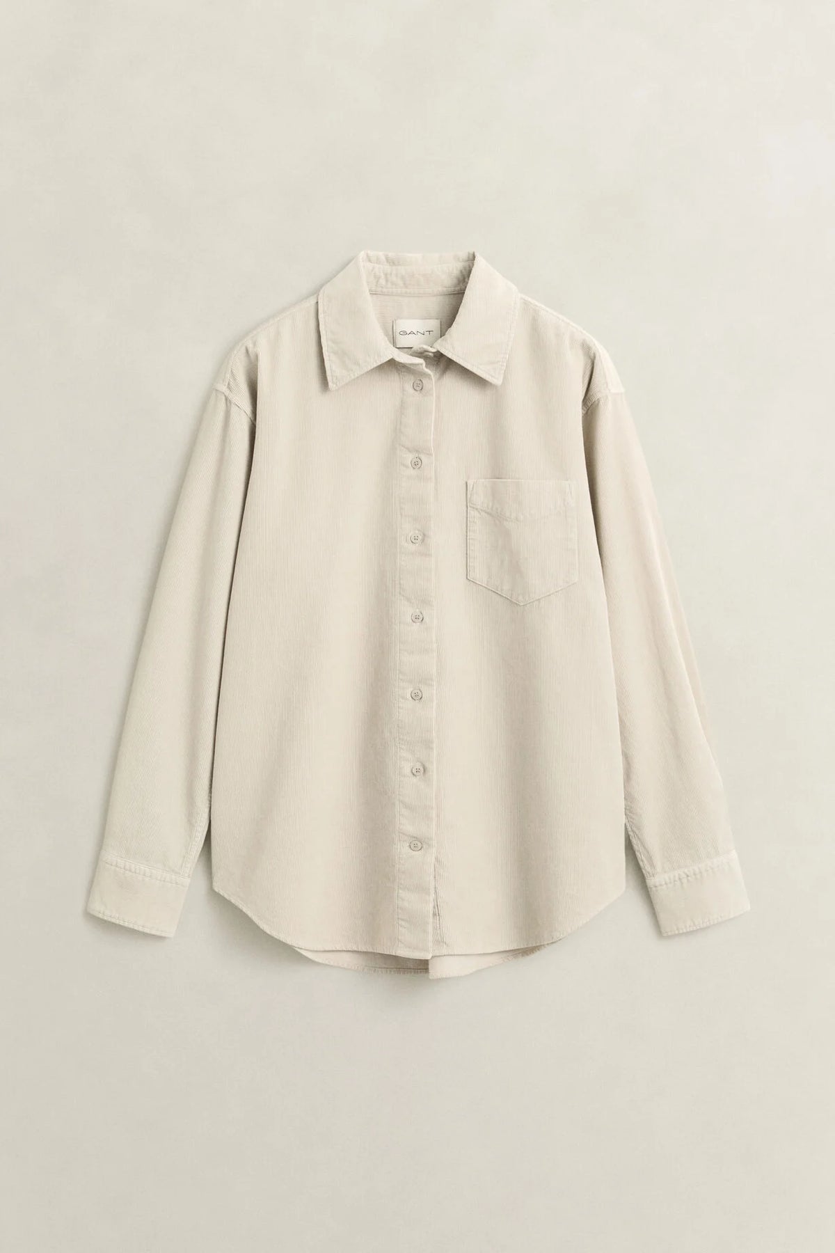 Relaxed manchesterskjorta - Clay Beige